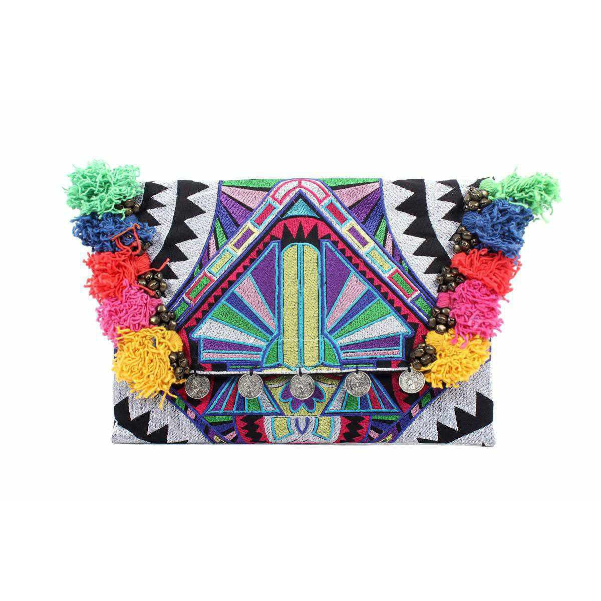 Embroidered Multi Tassel Clutch Bag iPad Case – Thailand