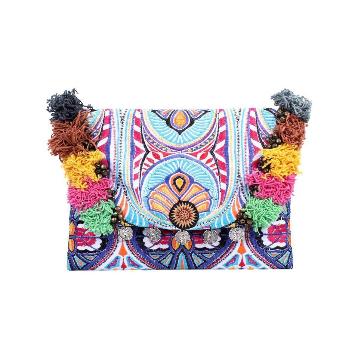 Embroidered Multi Tassel Clutch Bag iPad Case – Thailand