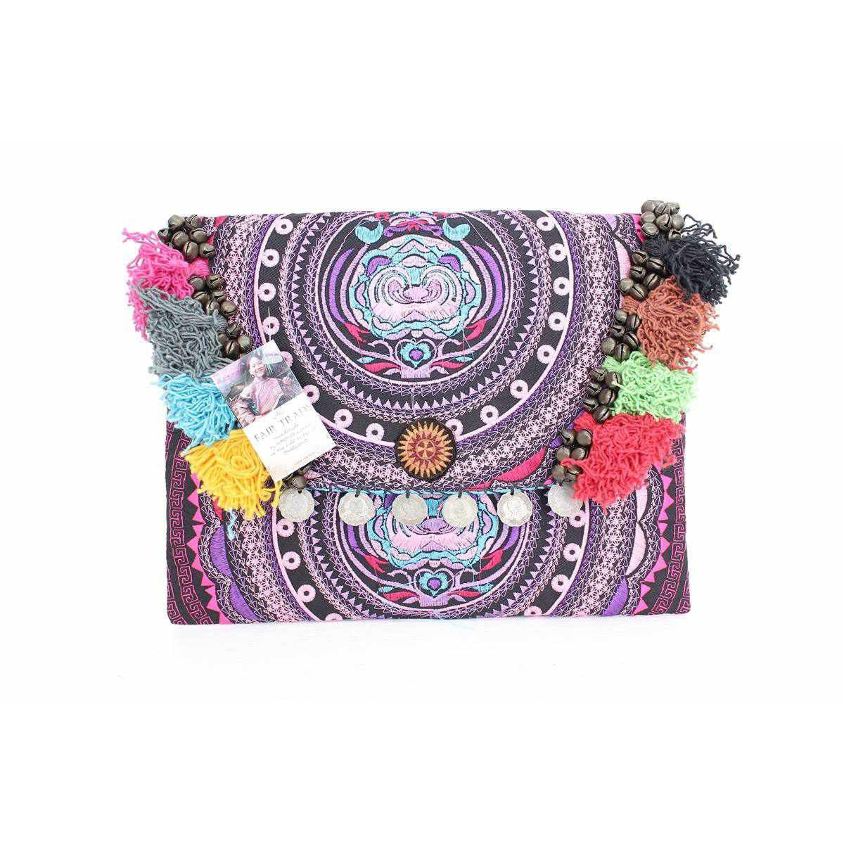 Embroidered Multi Tassel Clutch Bag iPad Case – Thailand