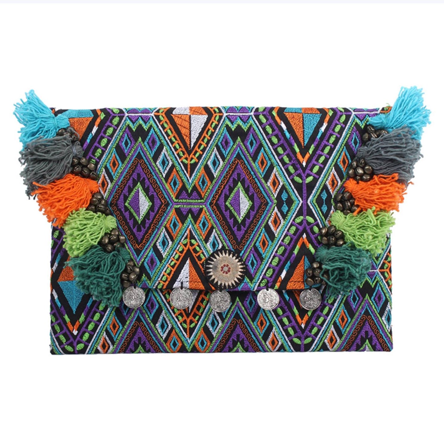 Embroidered Multi Tassel Clutch Bag iPad Case – Thailand