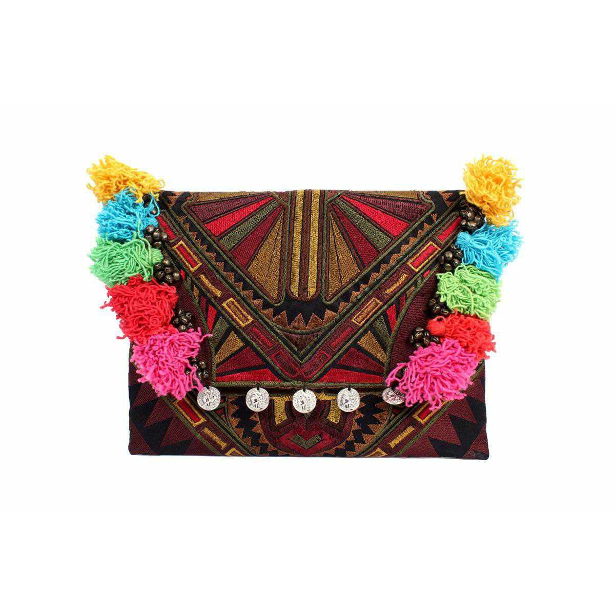Embroidered Multi Tassel Clutch Bag iPad Case – Thailand