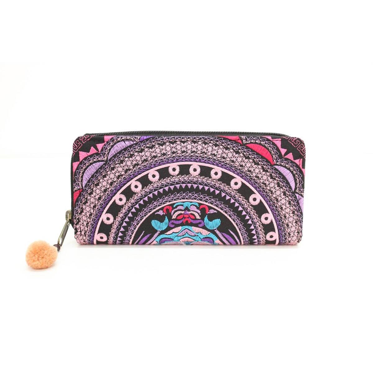 Rising Moon Embroidered Wallet - Thailand