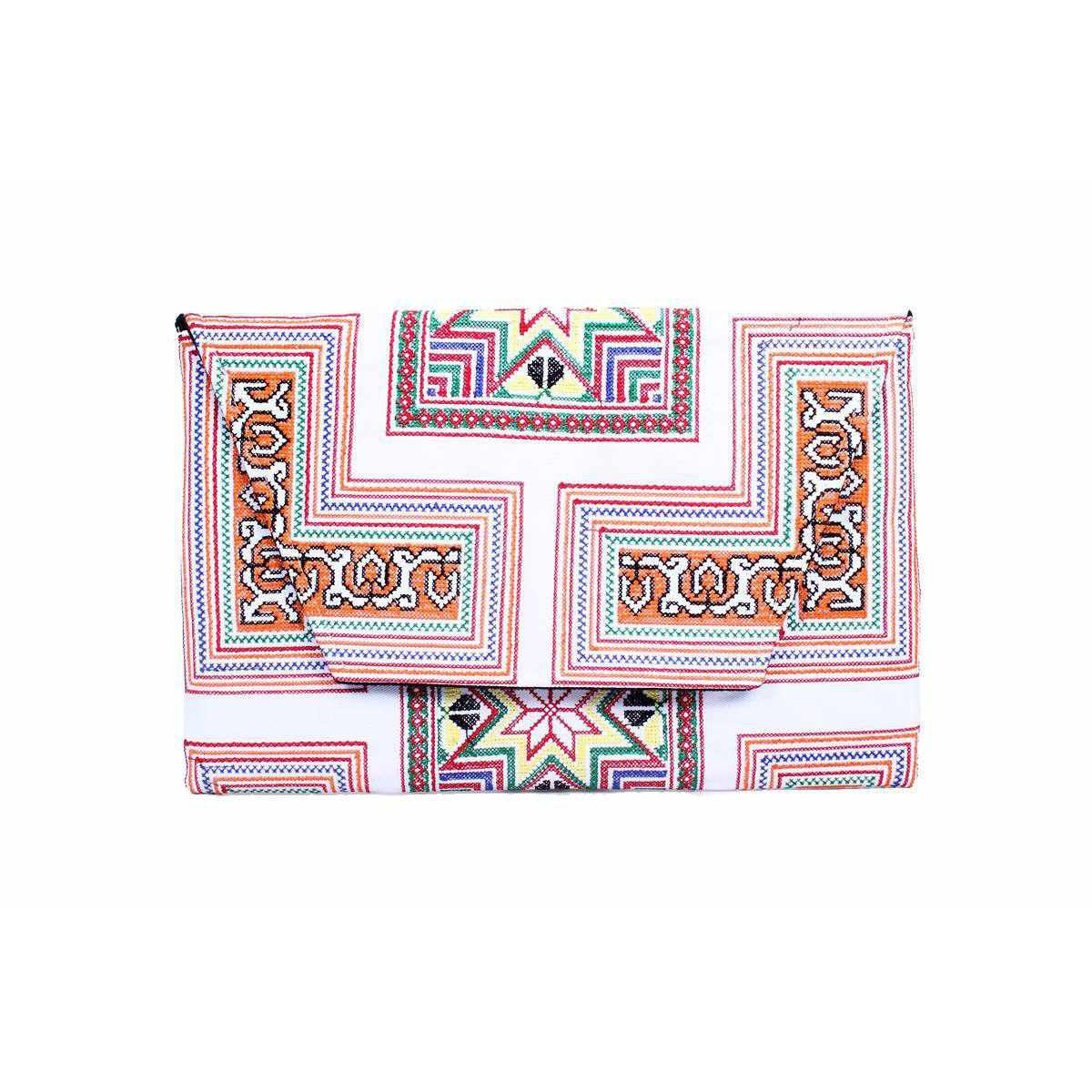 Boho Style Embroidered Clutch Bag - Thailand