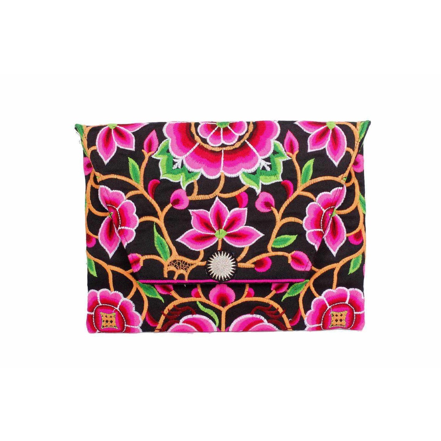 Boho Style Embroidered Clutch Bag - Thailand