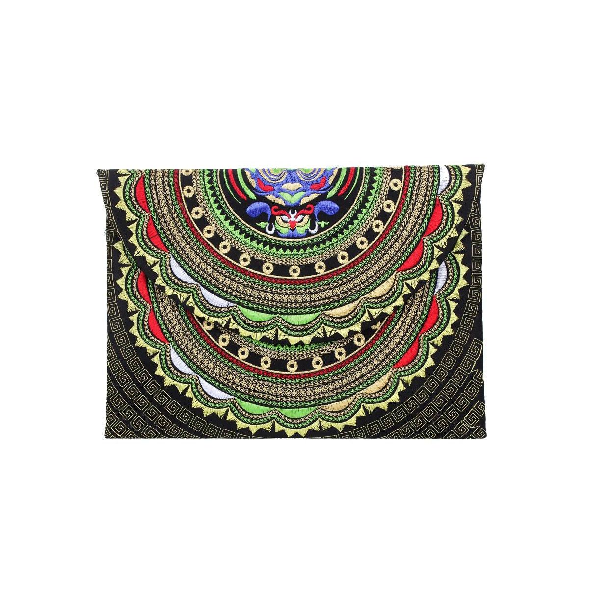 Boho Style Embroidered Clutch Bag - Thailand