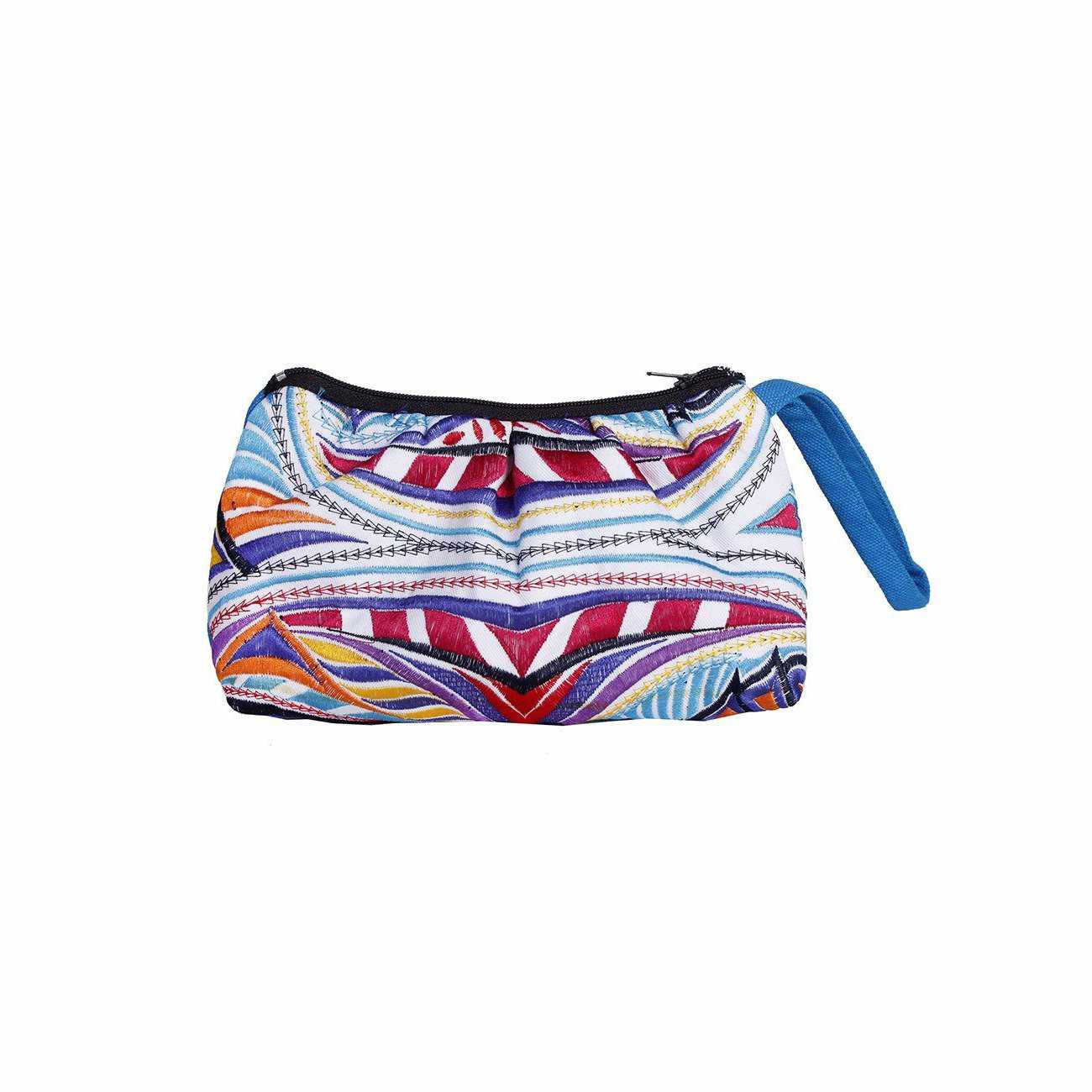 Tahj Embroidered Artisan Wristlet Pouch - Thailand