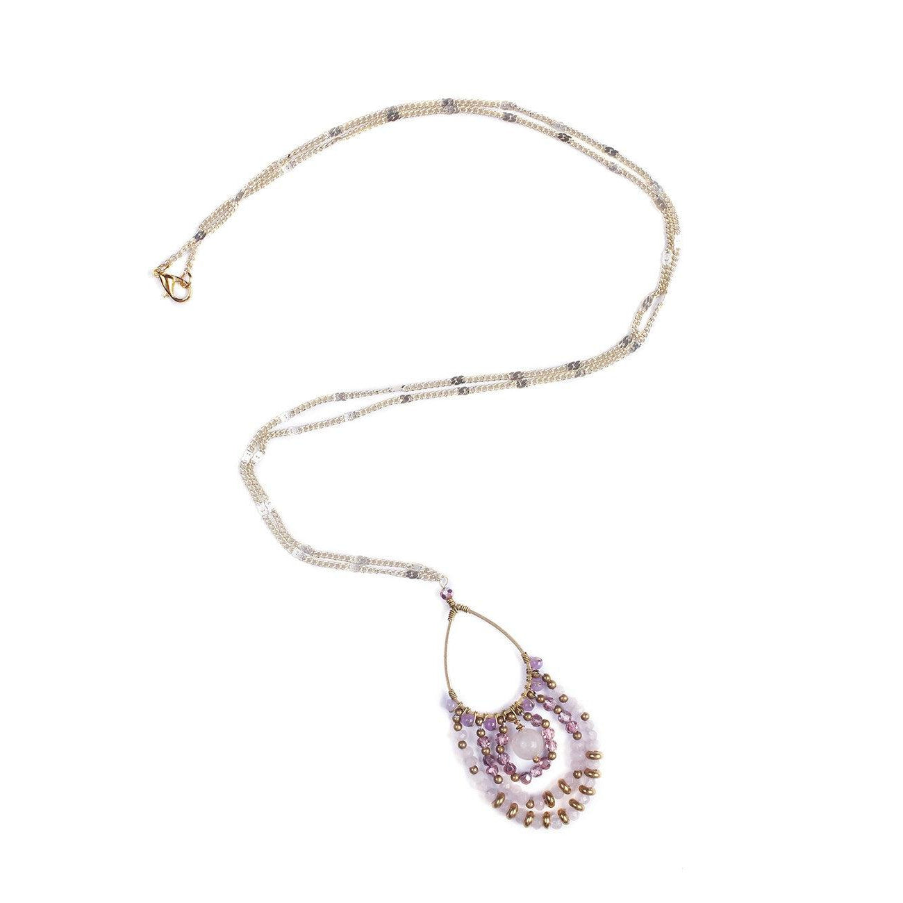 Monica Amethyst Necklace Stone Beads - Thailand