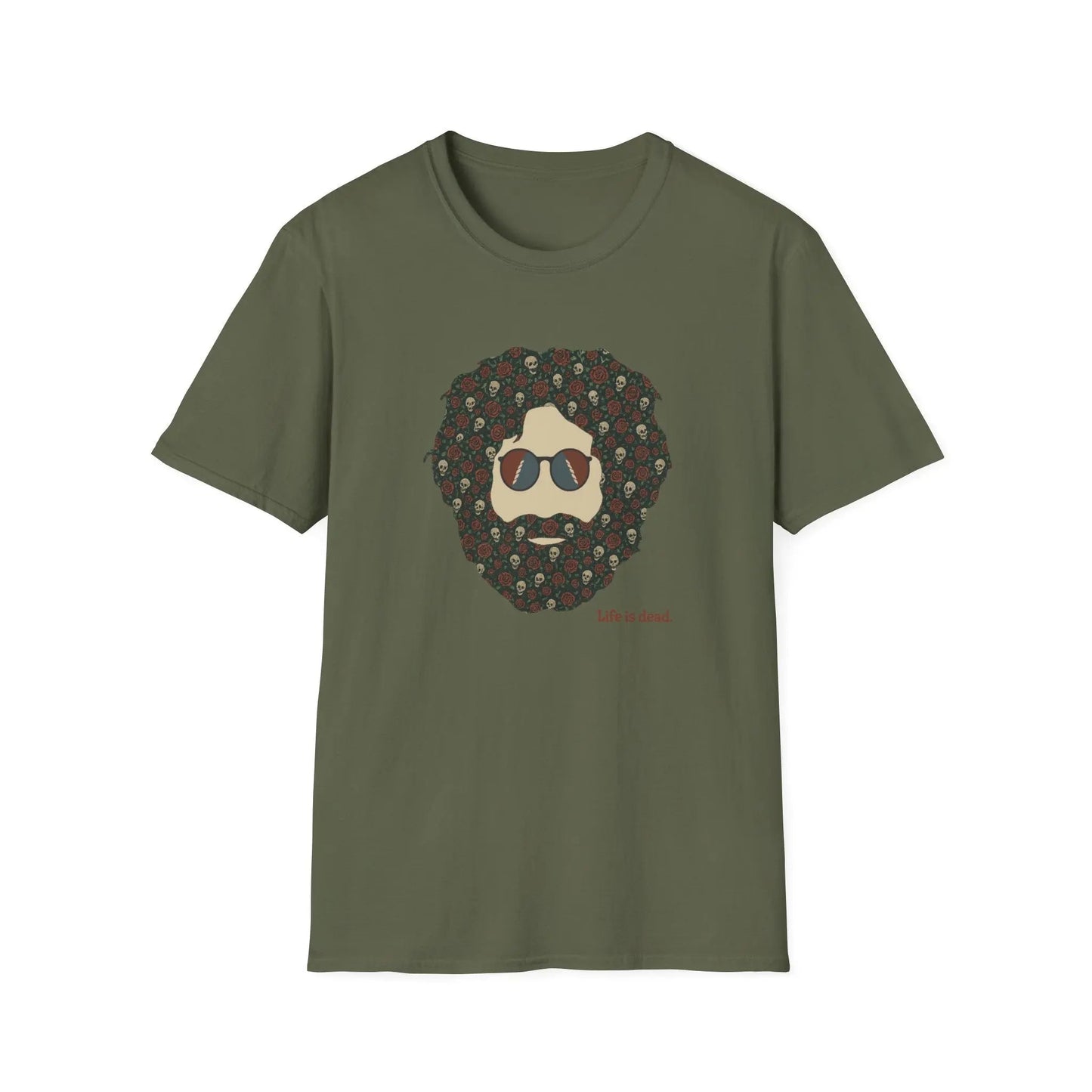 Skull & Roses Jerry Life is Dead T-Shirt