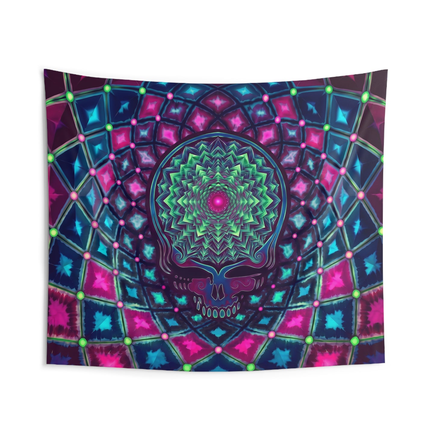 Neon Steal Your Face Mandala Tapestry