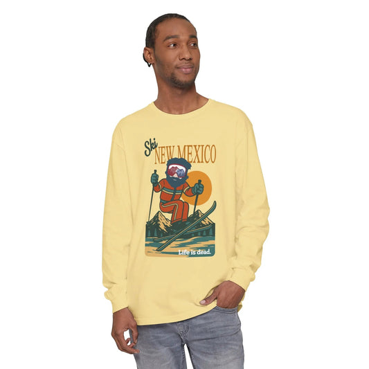 Ski New Mexico - Life is DeadMountain Collection Garment-Dyed Long Sleeve T-Shirt