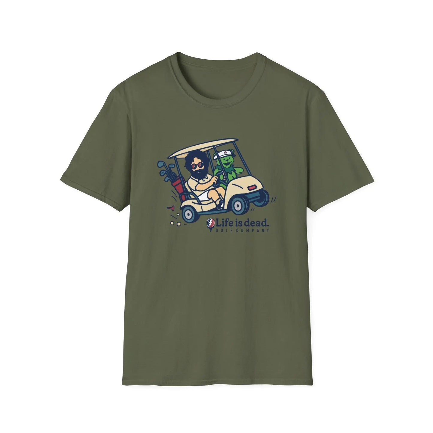 Joy Ridin' Jerry and The Bear - Life is DeadGolf Company T-Shirt