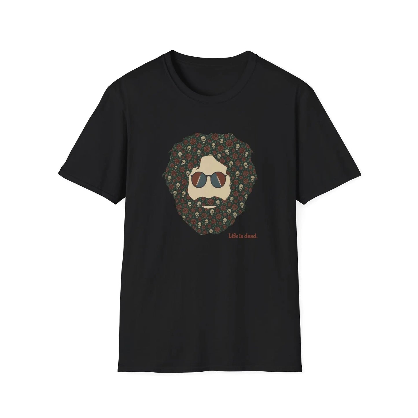 Skull & Roses Jerry Life is Dead T-Shirt