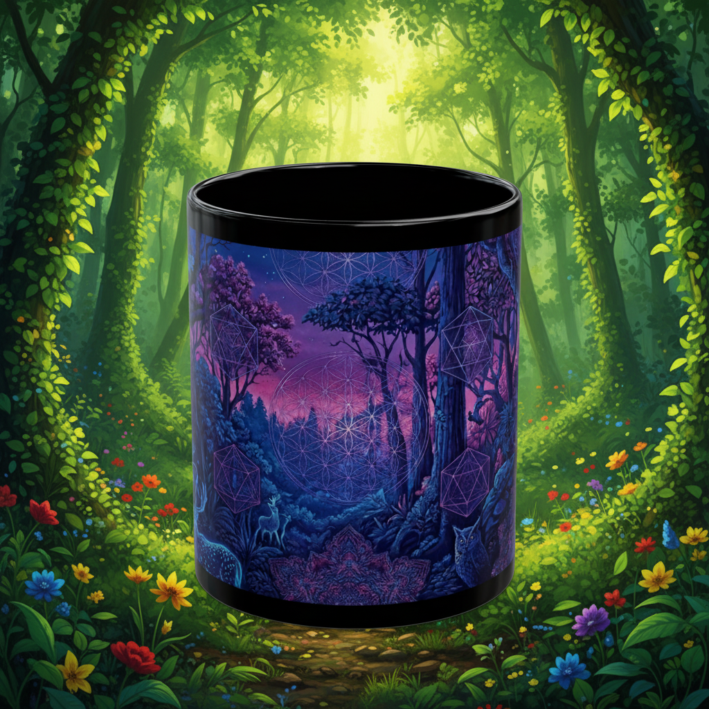 Mystical Night Forest Coffee Mug