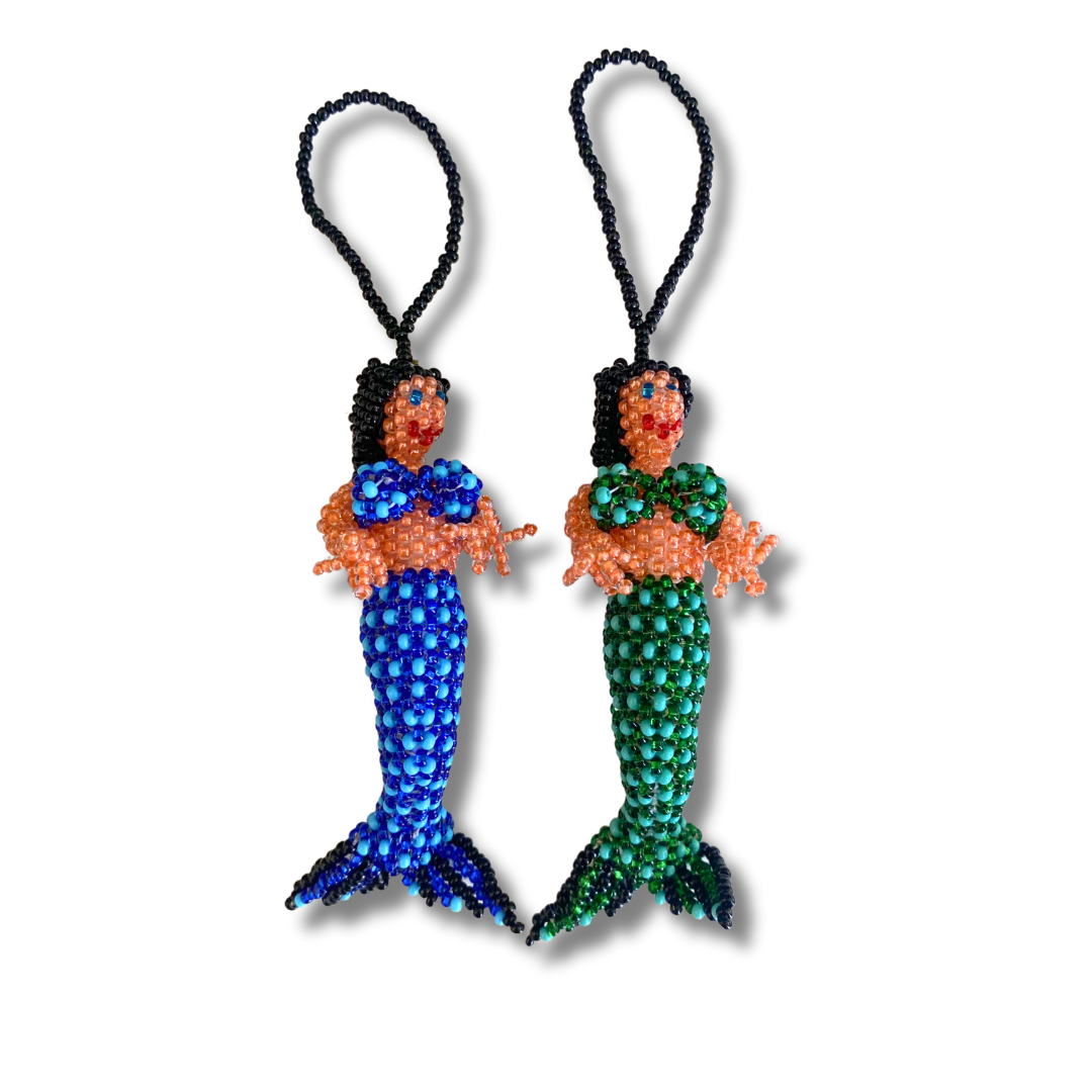 Mermaid Seed Bead Handmade Ornament - Guatemala