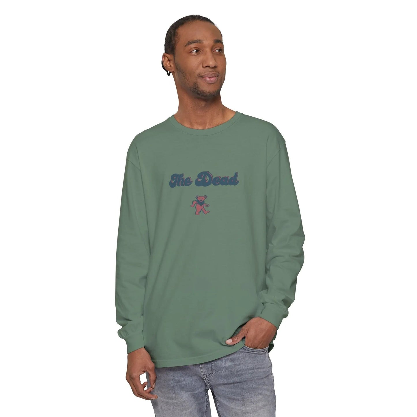 The Dead Dancing Bear Garment-Dyed Long Sleeve T-Shirt