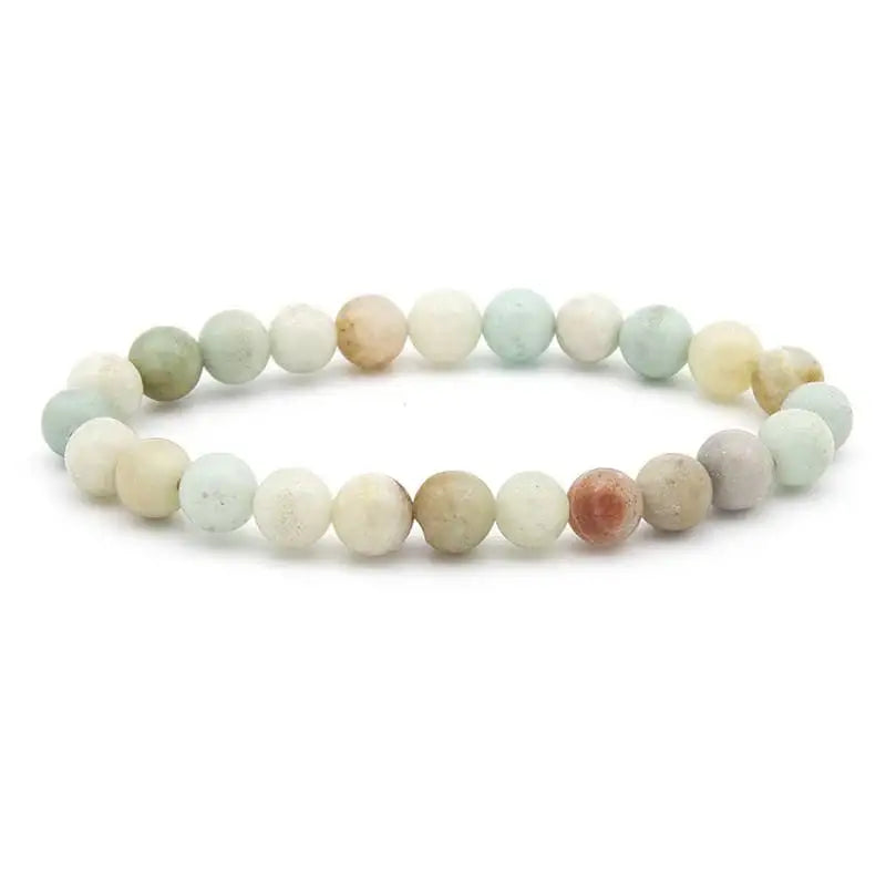 8MM Elastic Natural Stone Bracelets - CS: Amazon stone