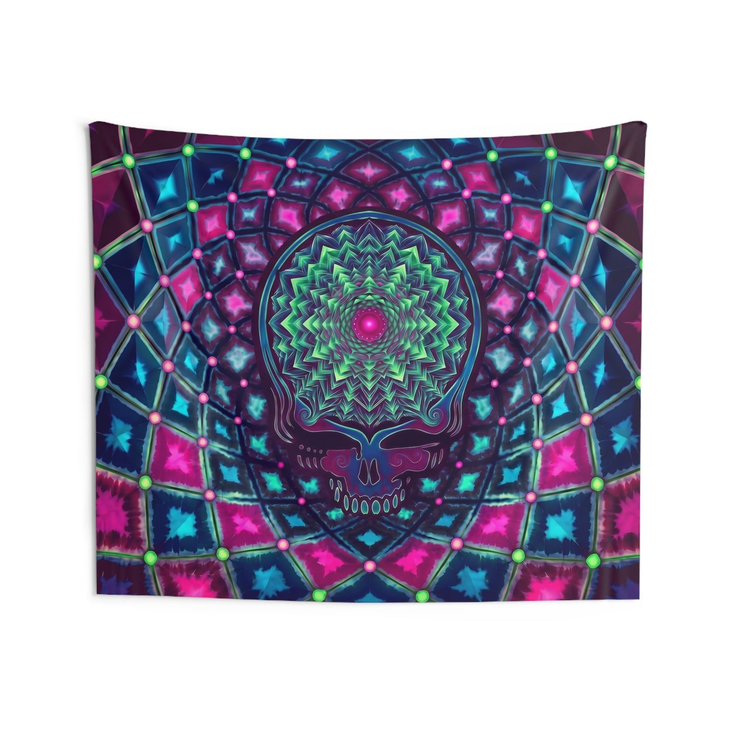 Neon Steal Your Face Mandala Tapestry