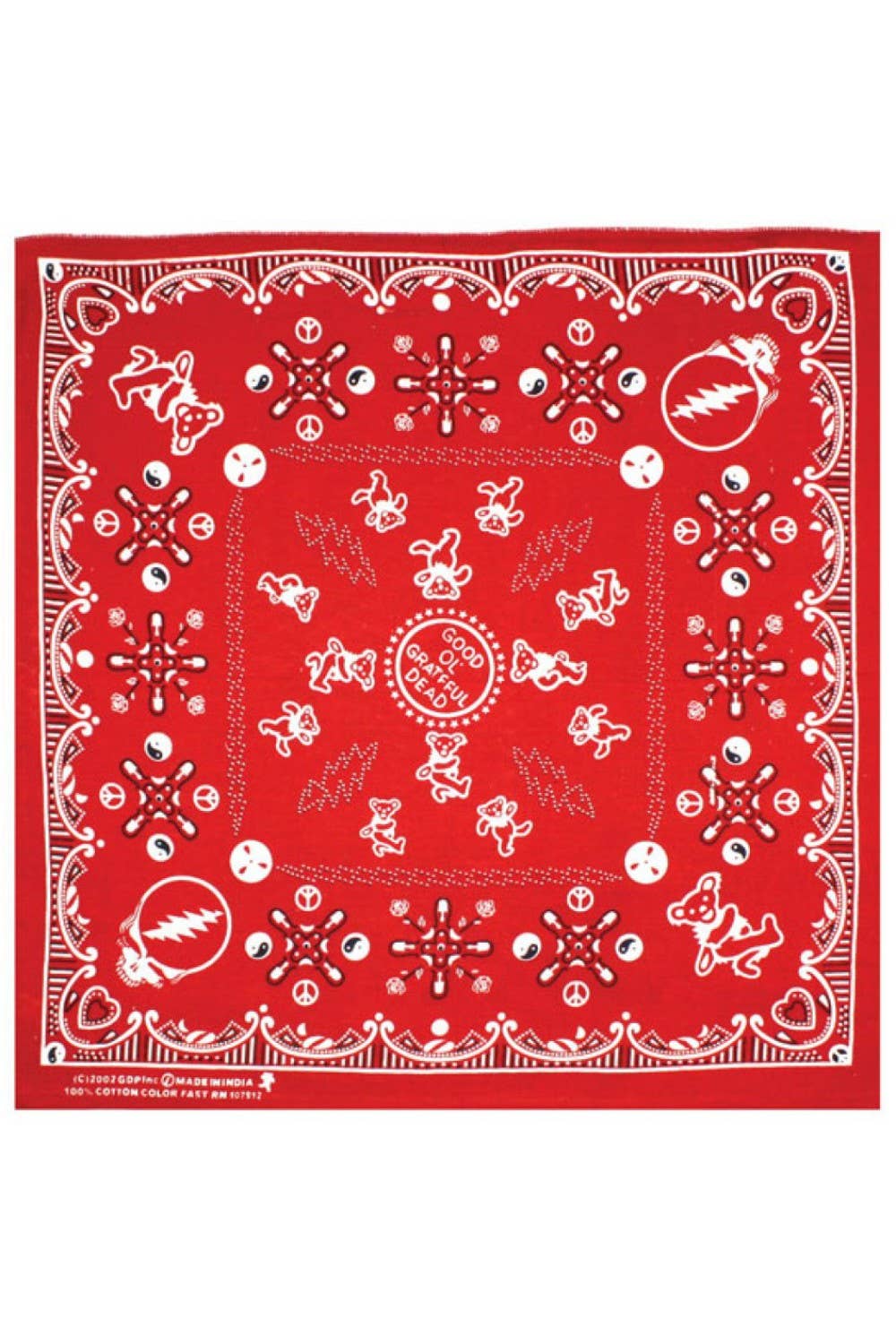 Good Ol' Grateful Dead Bandana Red 22x22