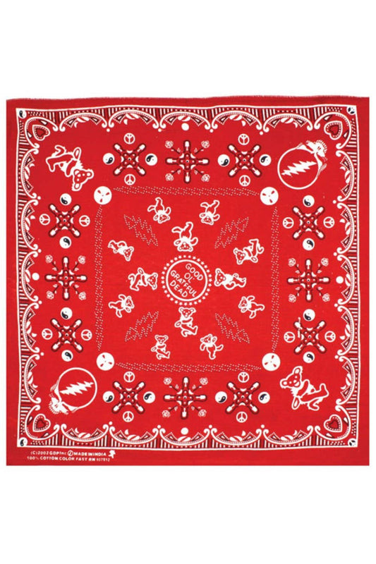 Good Ol' Grateful Dead Bandana Red 22x22