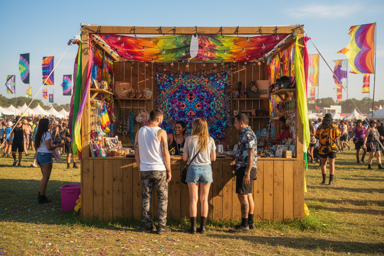 Psychedelic Dreamscape Kaleidoscope Tapestry
