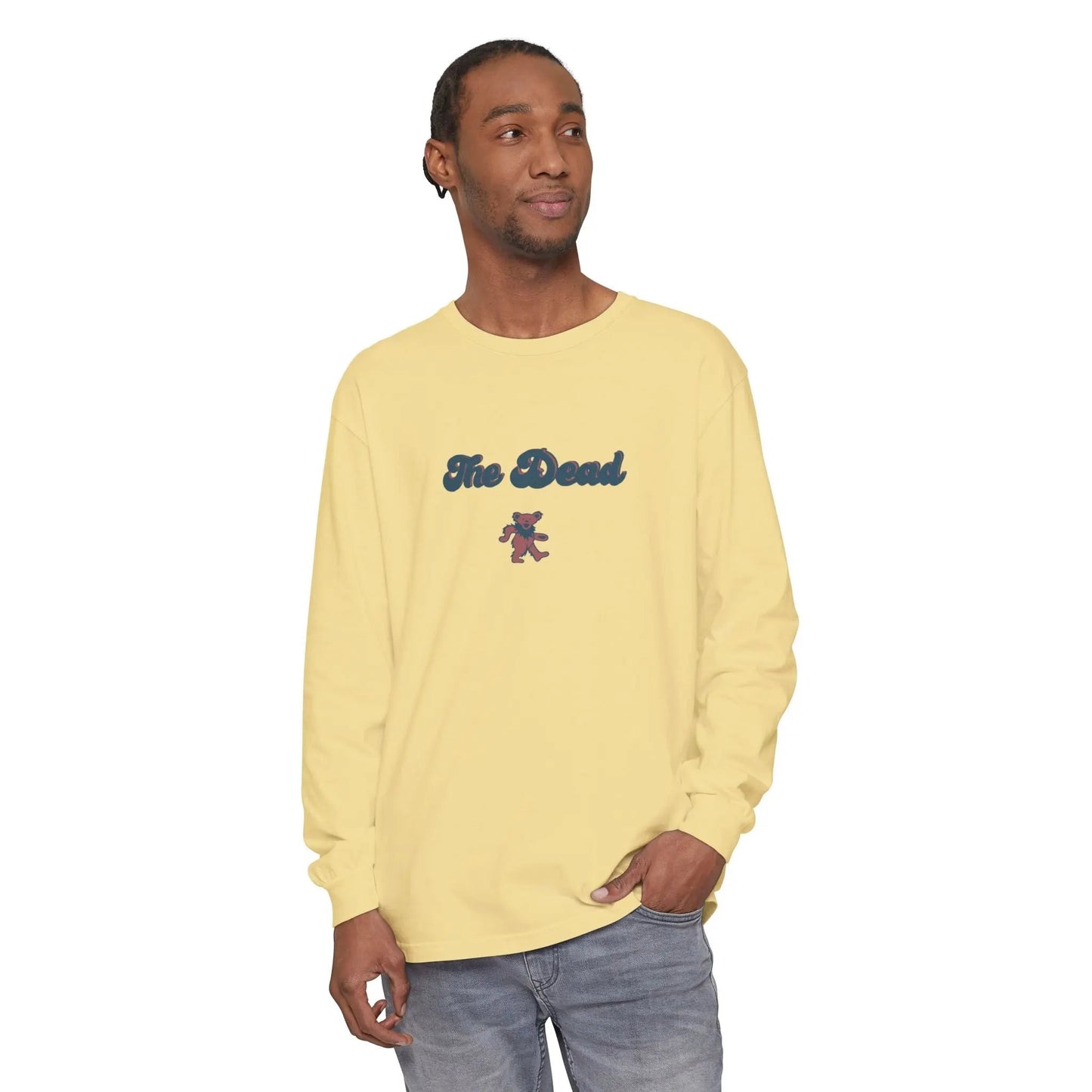 The Dead Dancing Bear Garment-Dyed Long Sleeve T-Shirt