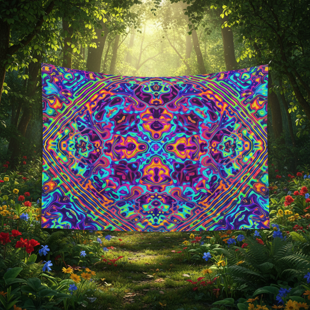 Psychedelic Kaleidoscope Wall Tapestry