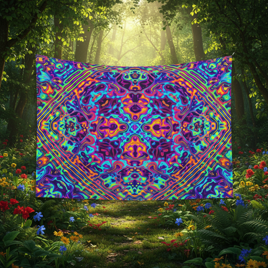 Psychedelic Kaleidoscope Wall Tapestry