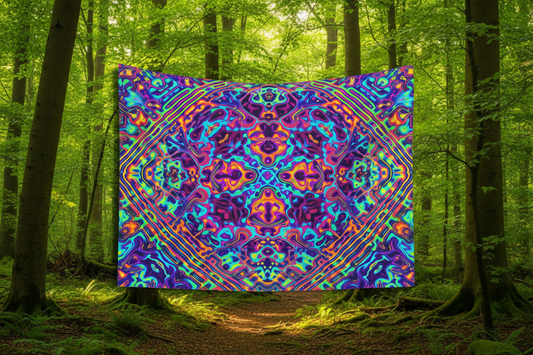 Psychedelic Dreamscape Kaleidoscope Tapestry
