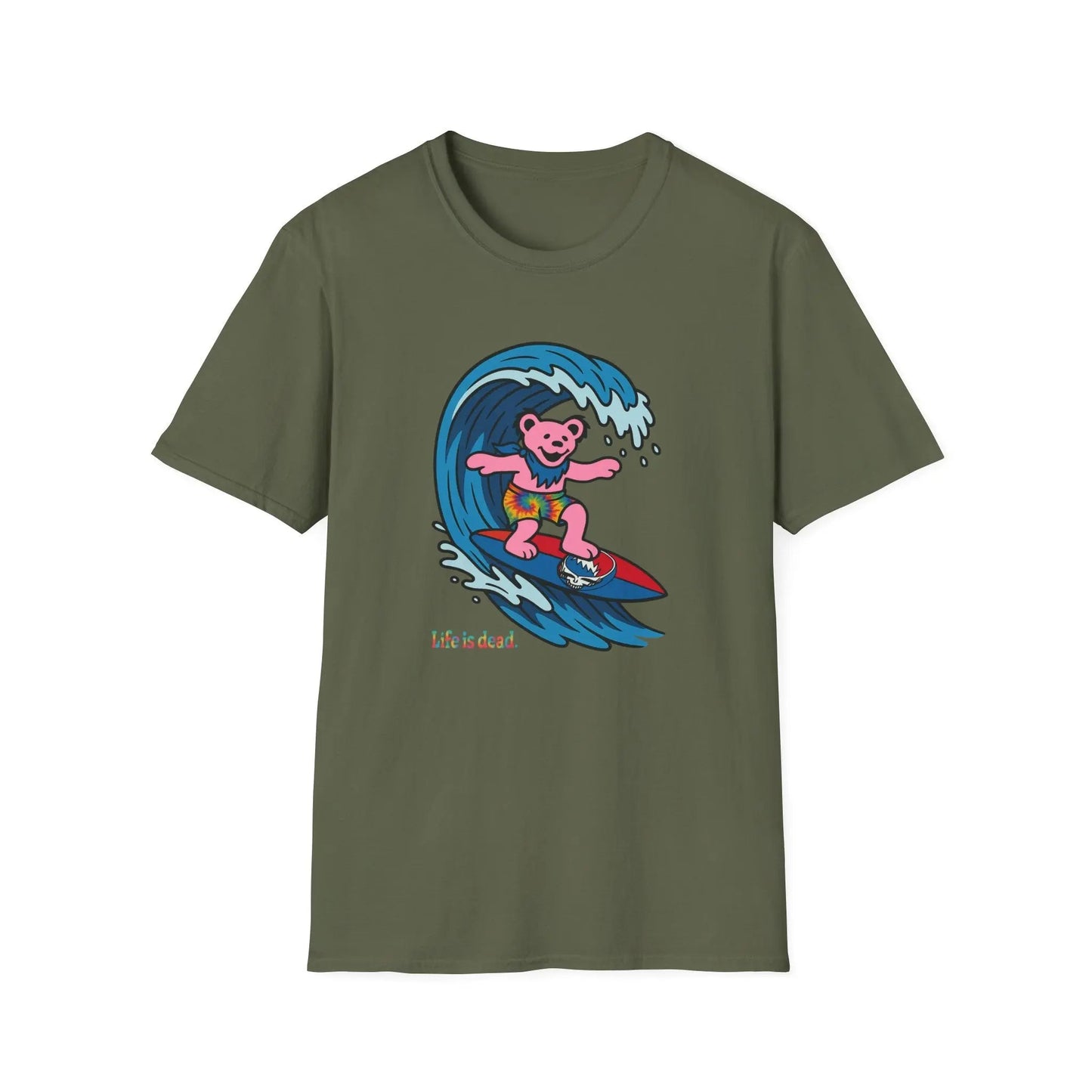 Surfin' Bear - Life is Dead T-Shirt