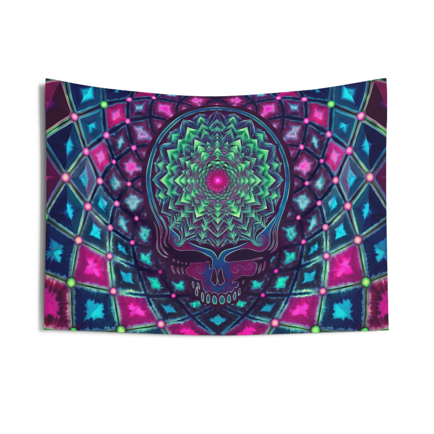 Neon Steal Your Face Mandala Tapestry