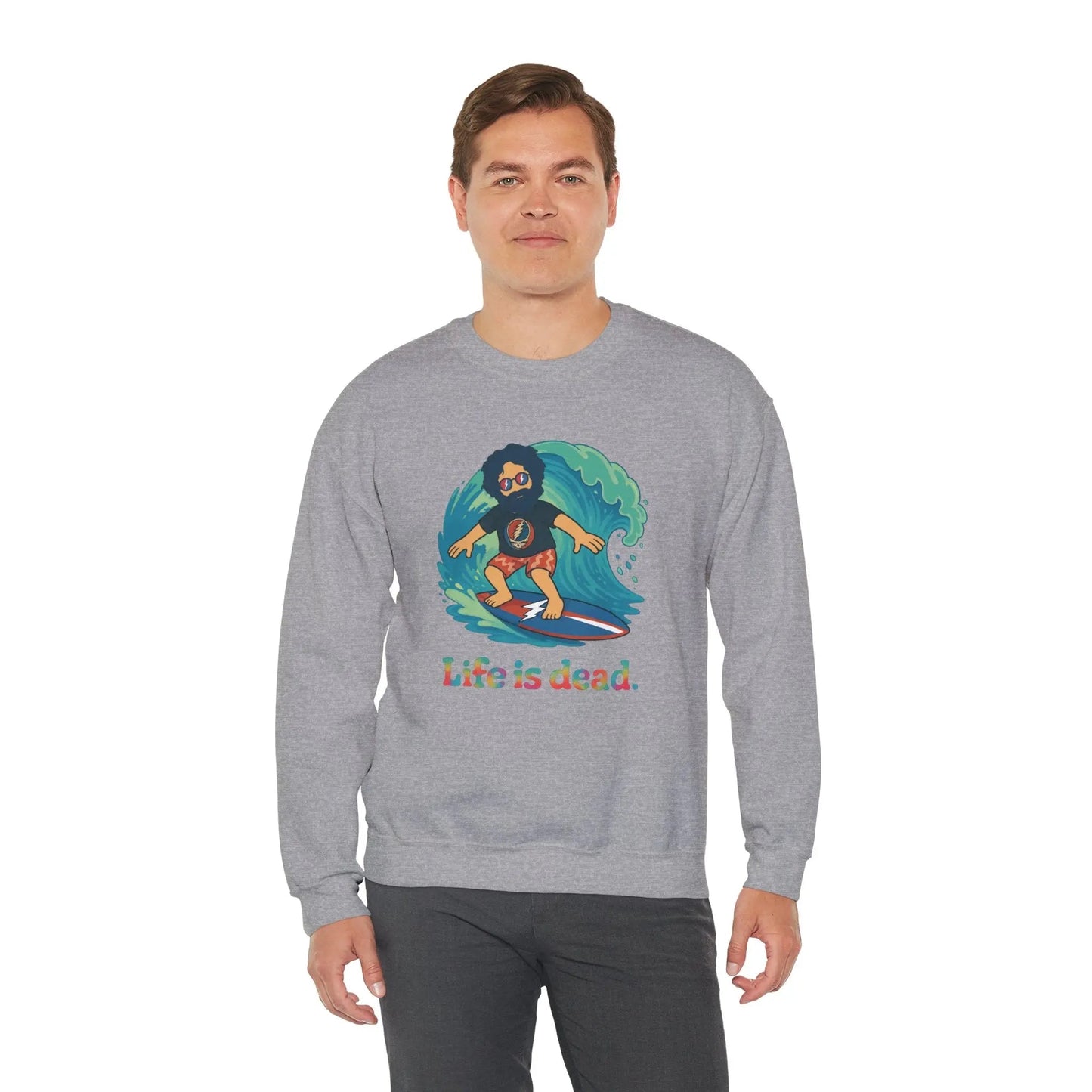 Surfing Jerry Life is DeadCrewneck