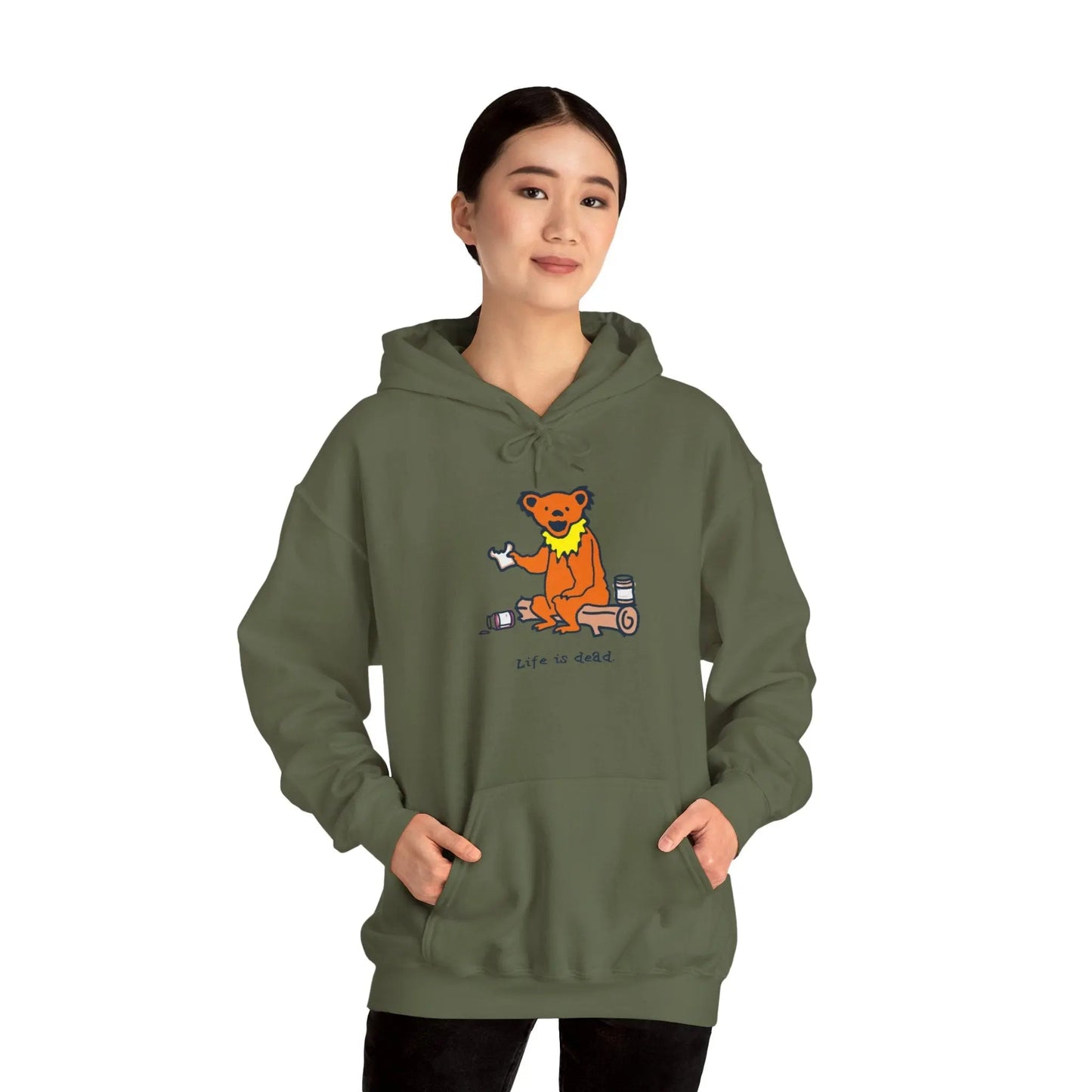 Life is DeadSnackin' Bear Hoodie