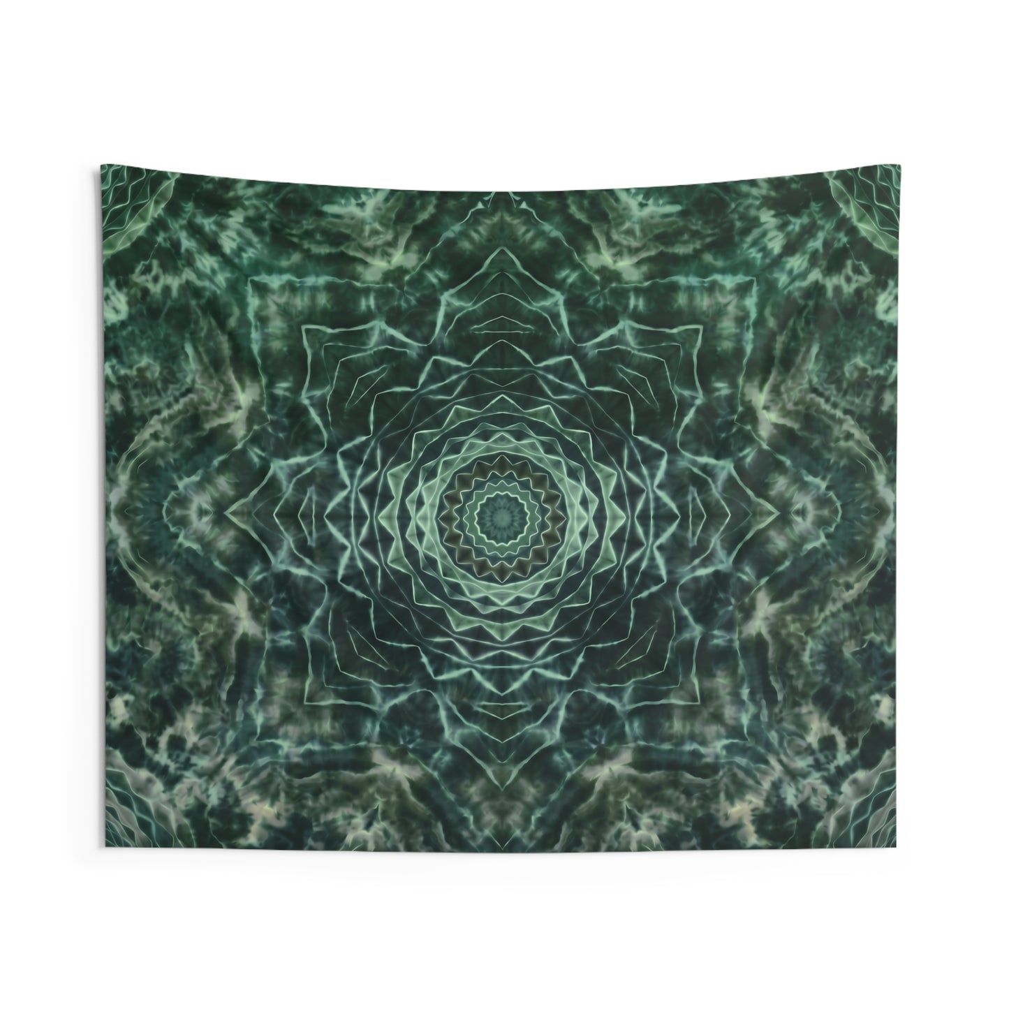 Green Mandala Wall Tapestry