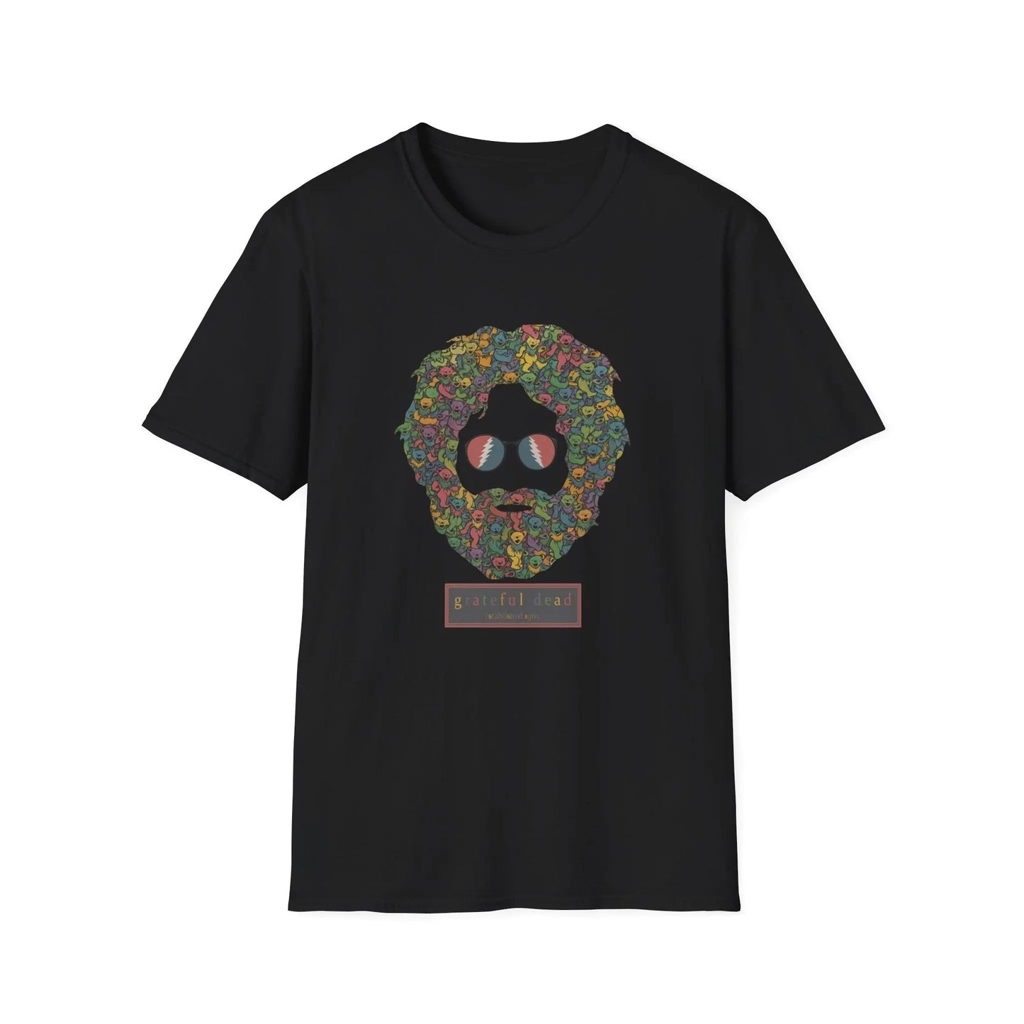 Jerry Garcia Dancing Bears Face - Vineyard Collection T-Shirt