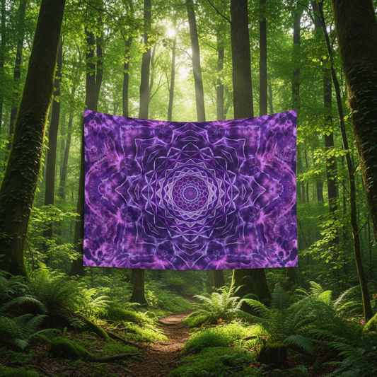 Purple Mandala Wall Tapestry