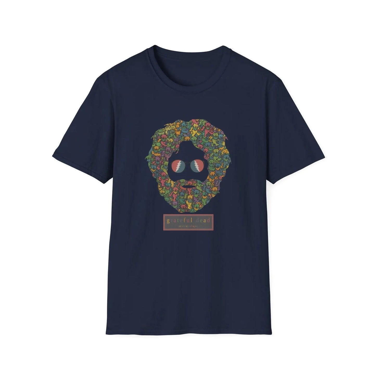 Jerry Garcia Dancing Bears Face - Vineyard Collection T-Shirt