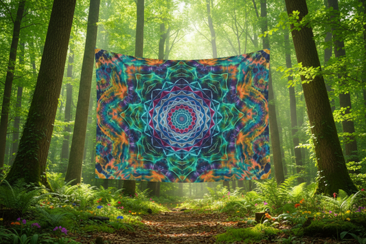 Psychedelic Mandala Wall Tapestry