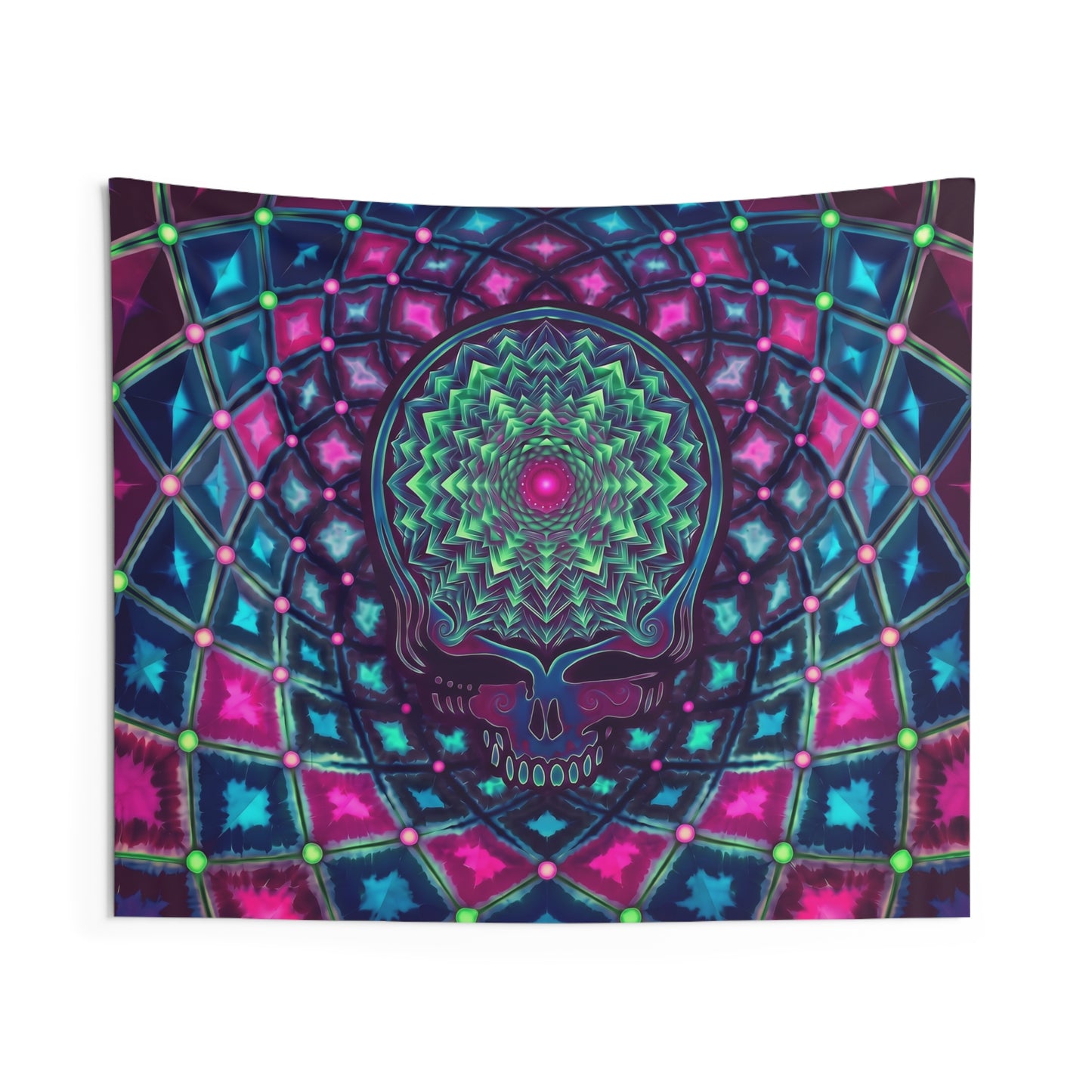 Neon Steal Your Face Mandala Tapestry