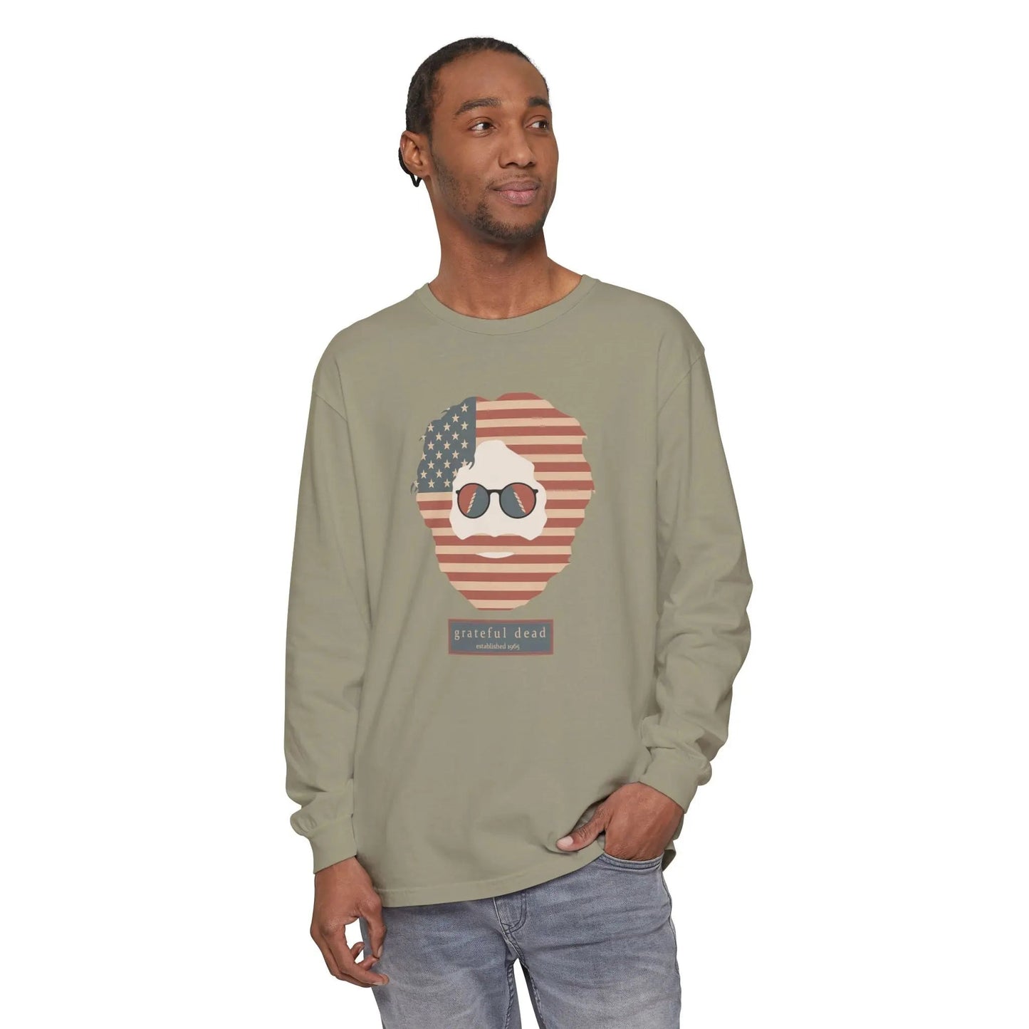 Stars & Stripes Jerry Vineyard Collection Garment-Dyed Long Sleeve T-Shirt