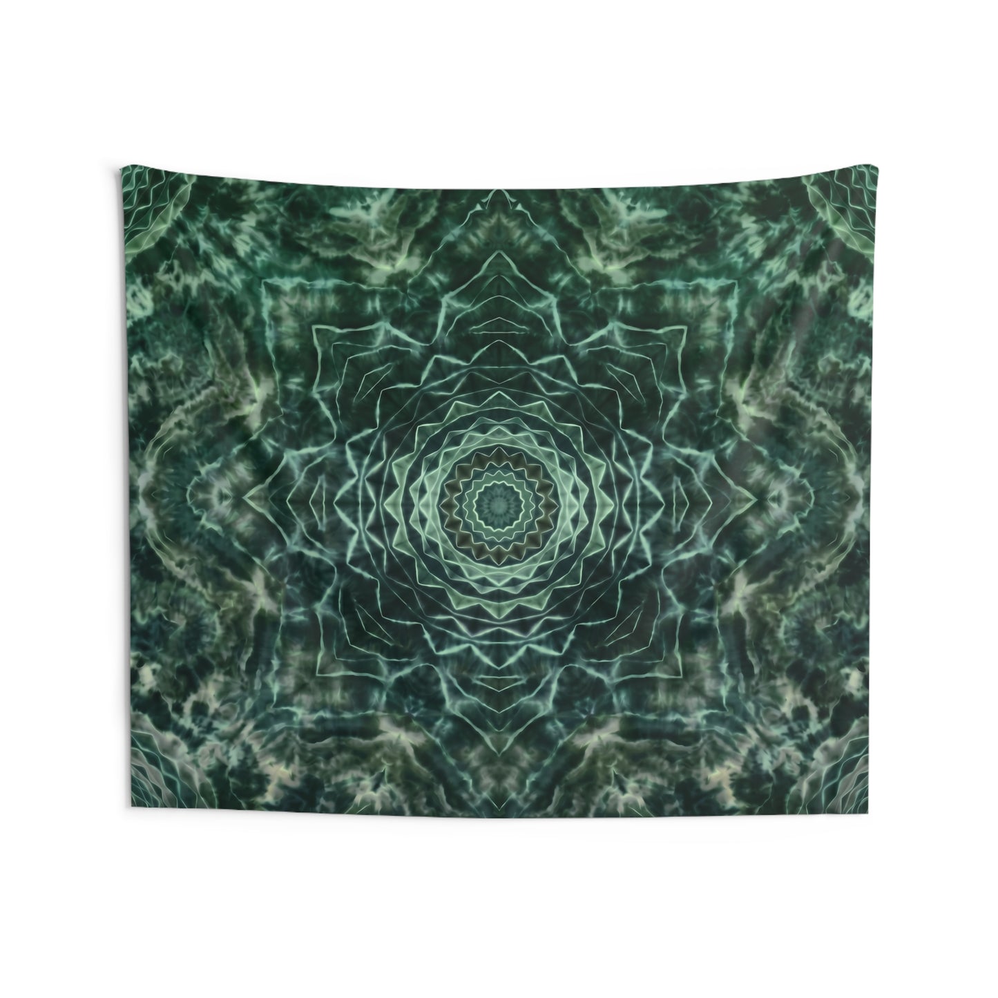 Green Mandala Wall Tapestry