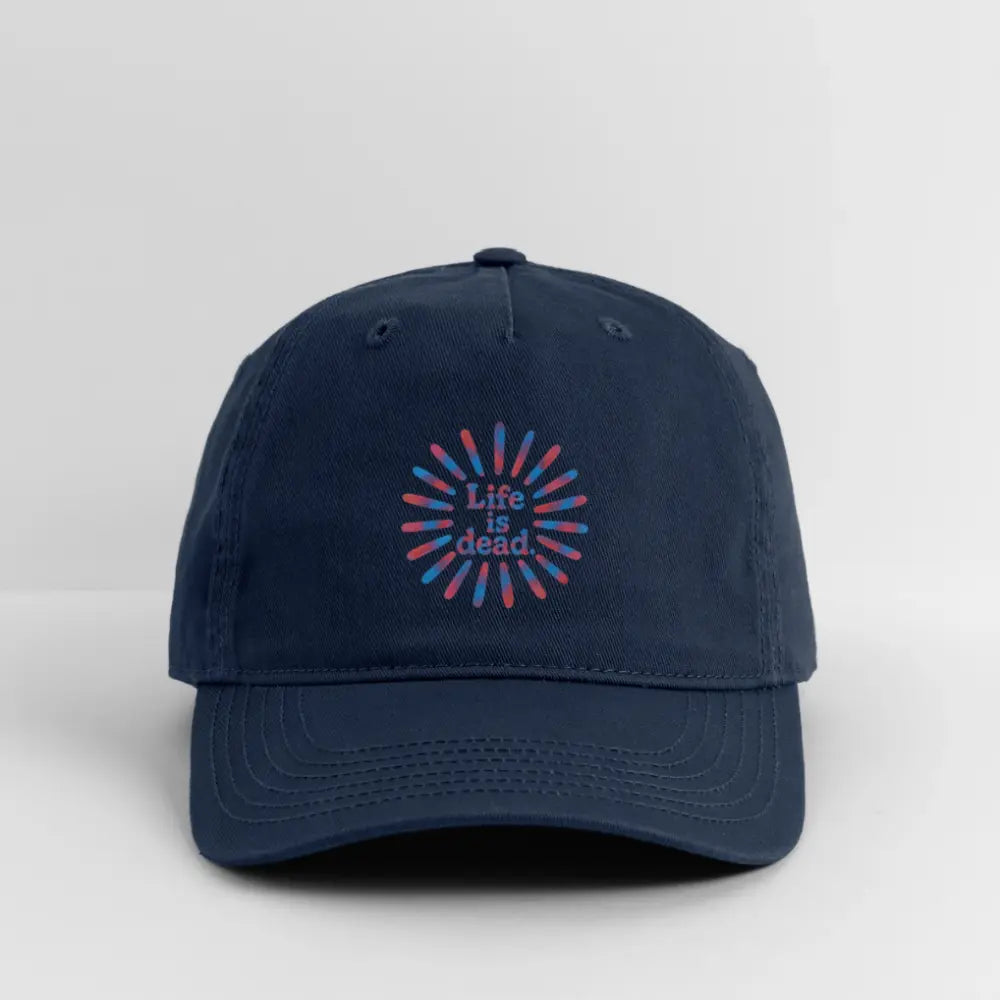 Life is DeadRed & Blue TieDye Sunburst Dad Hat