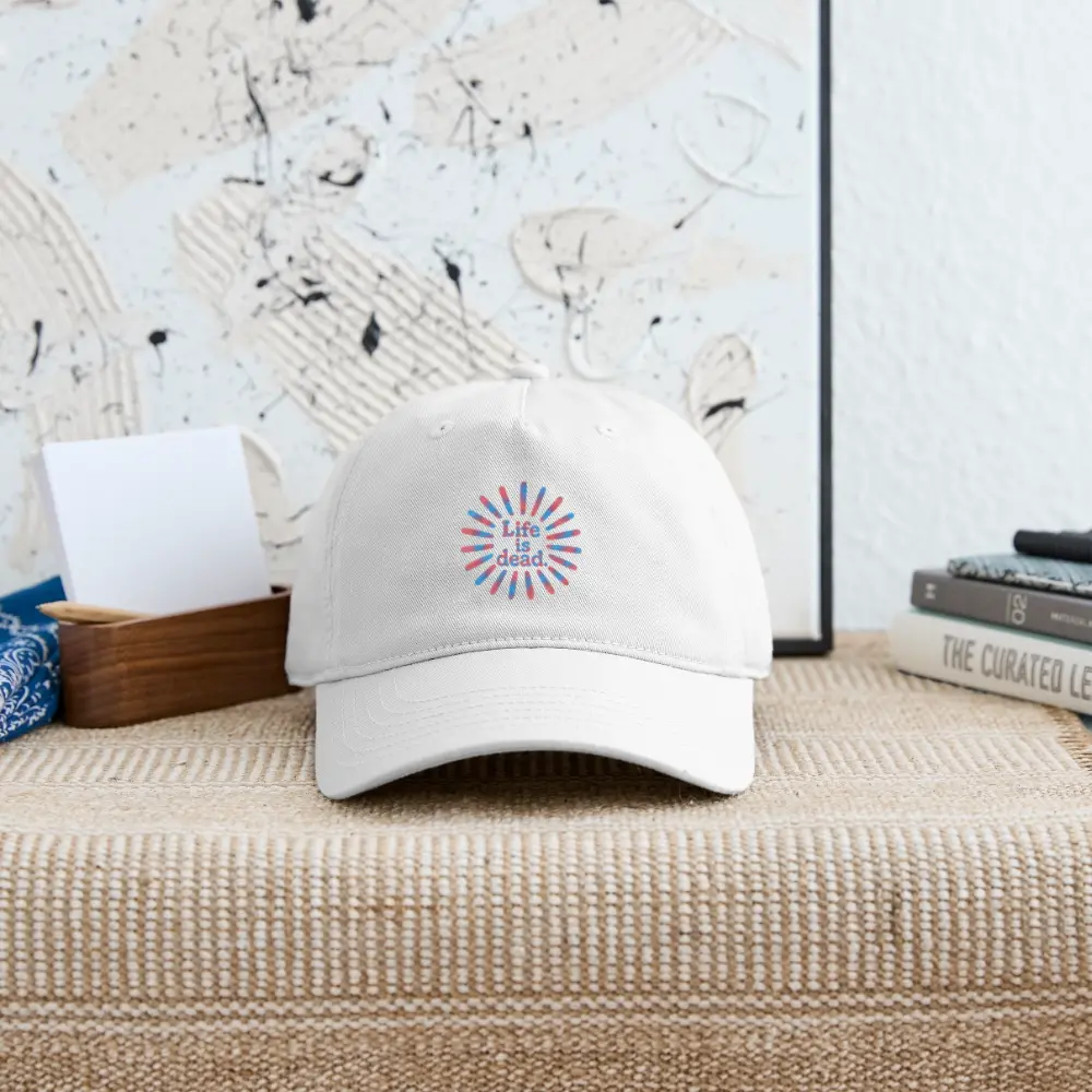 Life is DeadRed & Blue TieDye Sunburst Dad Hat