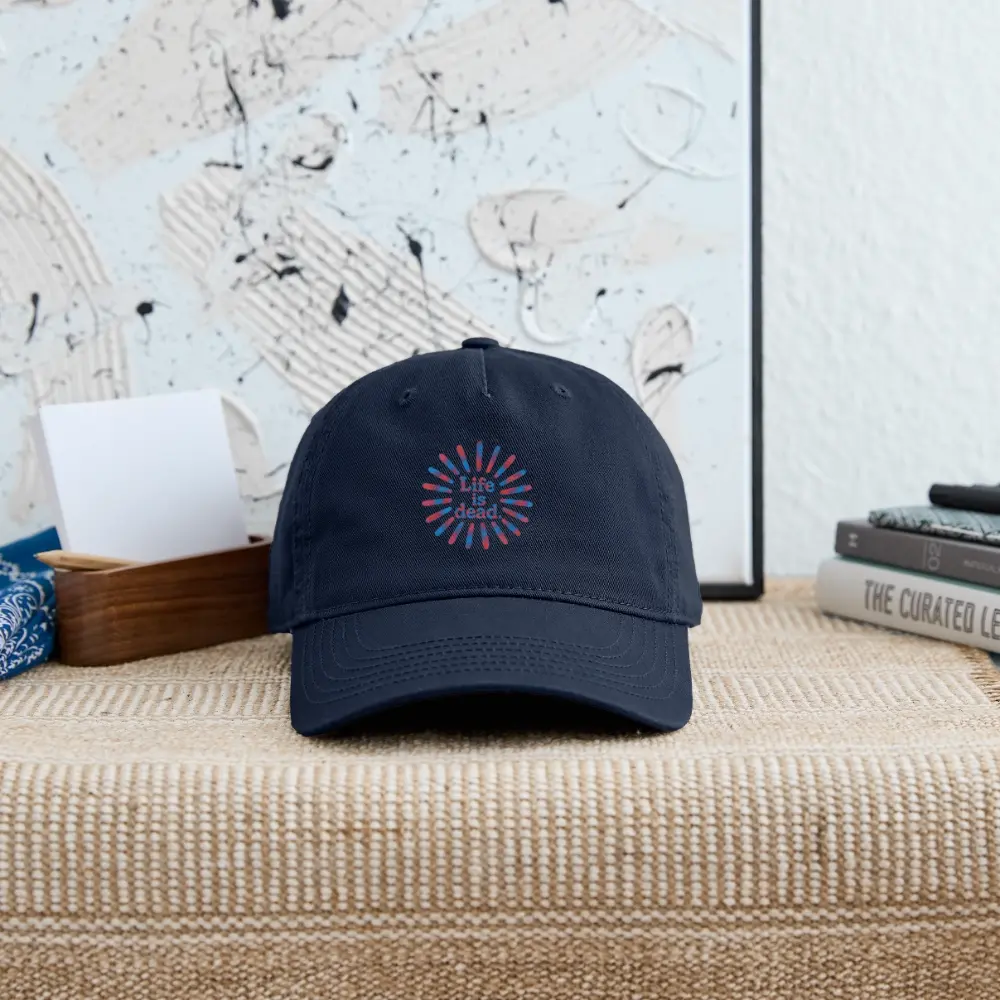 Life is DeadRed & Blue TieDye Sunburst Dad Hat