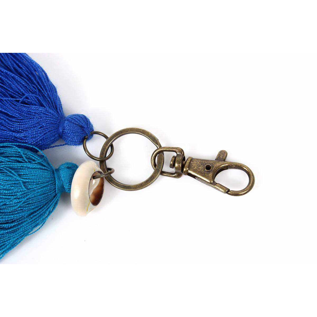 Campana Shell Tassel Zipper Pull | Handmade Keychain from Thailand