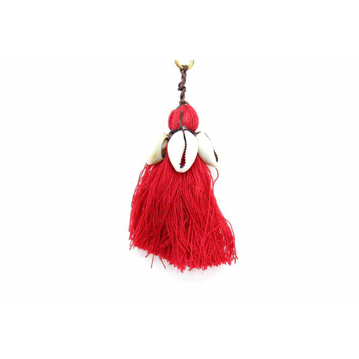 Tassel With Shells Boho Bag Charm Zipper Pull - Thailand