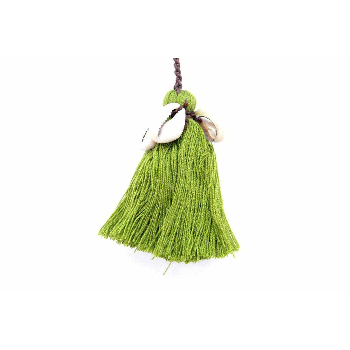Tassel With Shells Boho Bag Charm Zipper Pull - Thailand