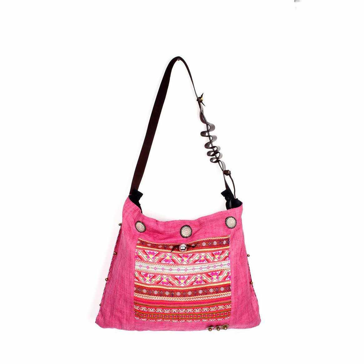 Vintage Baby Carrier Tote with Adjustable Strap - Thailand