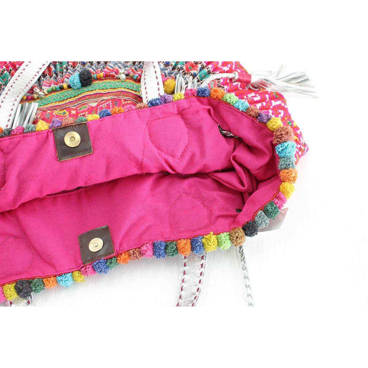 Ibiza Vintage Hmong Textile Half Moon Tote XL - Thailand