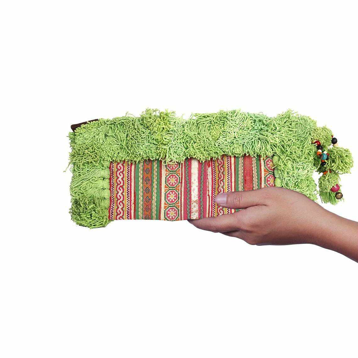 One-of-a-Kind Vintage Hmong Textile Upcycled Clutch Fair Trade Artisan Bag - Thailand