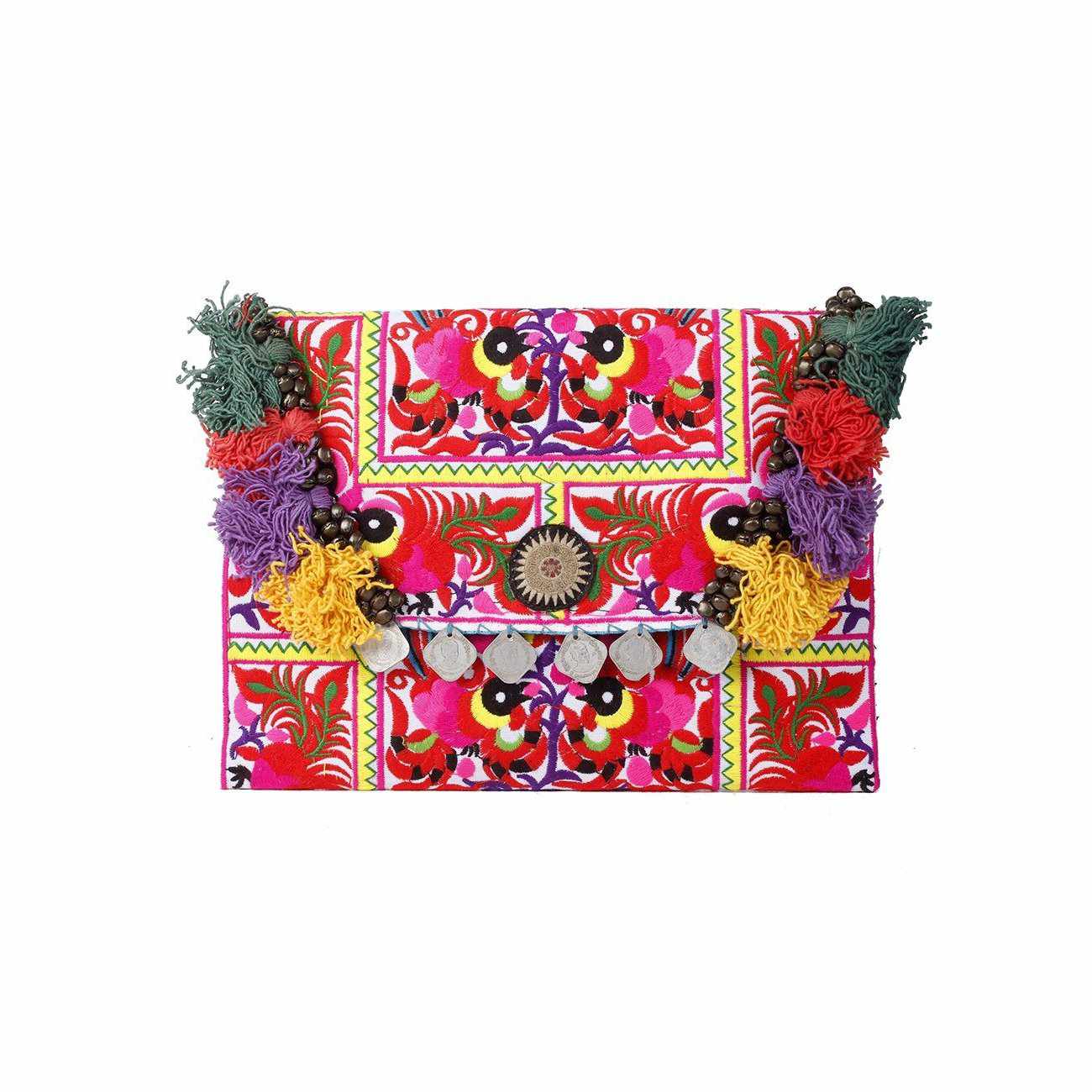 Embroidered Multi Tassel Clutch Bag iPad Case – Thailand